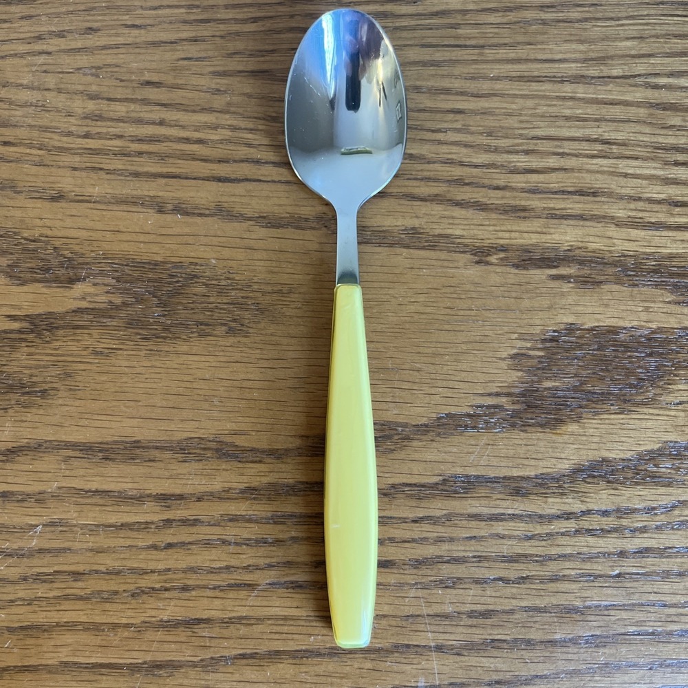 Fiesta JAMBOREE Stainless Homer Laughlin Cambridge Silverware Yellow Teaspoon 7"